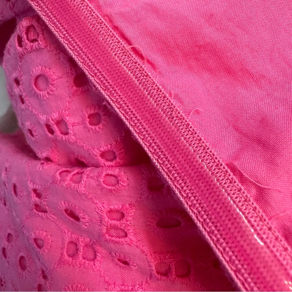 Crown and Ivy Pink Eyelet Sundress Barbiecore Size 10 Summer Silicone strips - Picture 8 of 8
